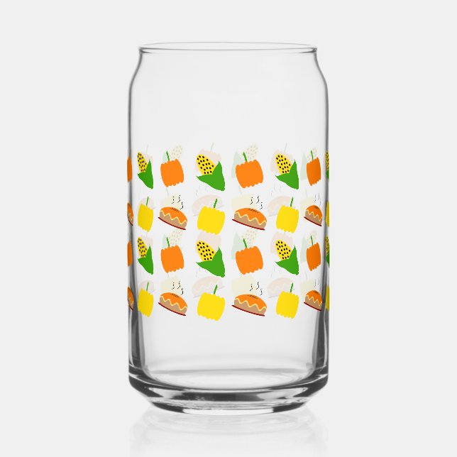 Thanksgiving Dinner Glass Can Thanksgiving Decor Dosenglas (Vorderseite)