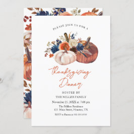 Thanksgiving Dinner Pumpkins Invitation Einladung