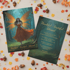 Thanksgiving Enchanted Autumn Fairy Party Einladung