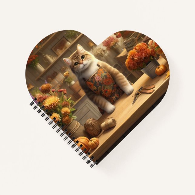 Thanksgiving Fall themed for Cat Lovers  Notizbuch (Vorderseite)