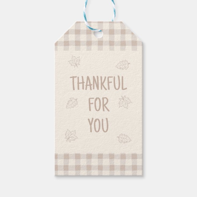 Thanksgiving Favor Gift Tag Geschenkanhänger (Vorderseite)