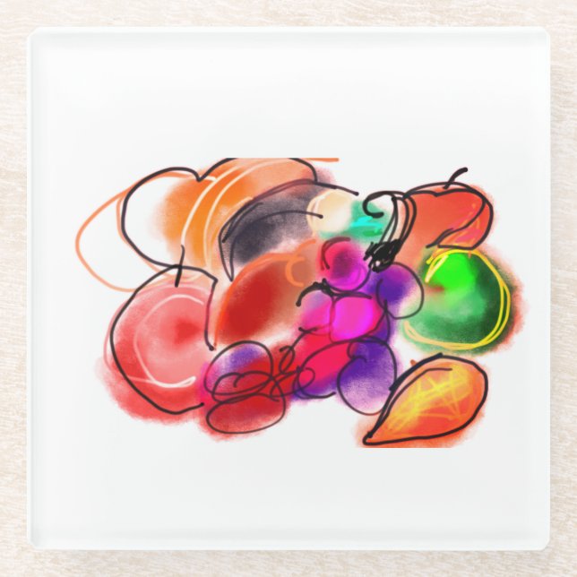 Thanksgiving food glasuntersetzer (Vorderseite)