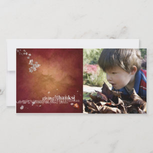 Thanksgiving Fotcard Feiertagskarte