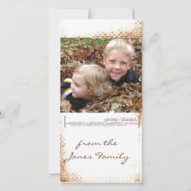 Thanksgiving Fotcard Feiertagskarte (Vorderseite)