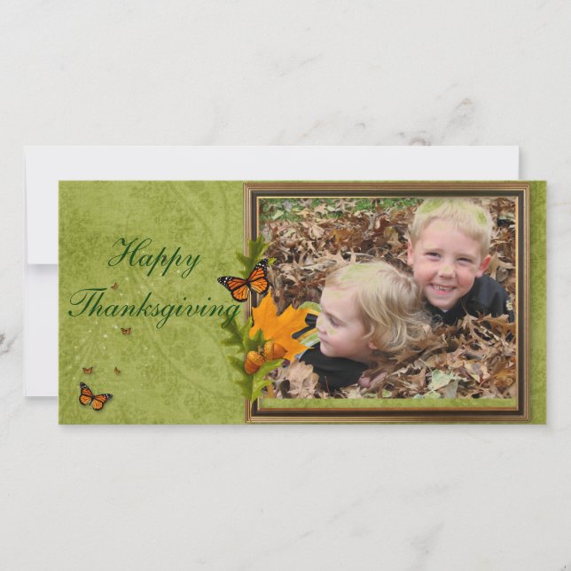Thanksgiving Fotcard Feiertagskarte (Vorderseite)