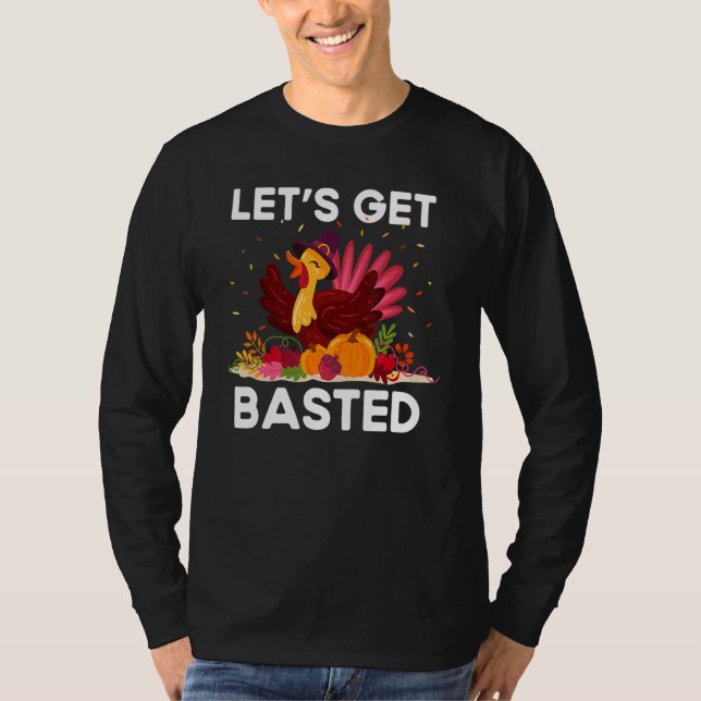 Thanksgiving Friendsgiving  Fall Humour Basted T-Shirt (Vorderseite)
