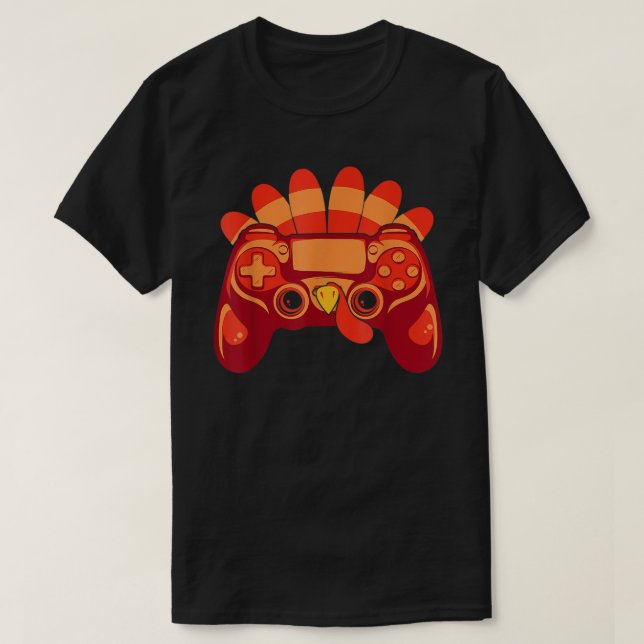 Thanksgiving Gamer Turkey Controller T-Shirt (Design vorne)
