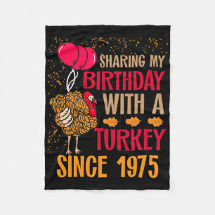 Thanksgiving Geburtstags-Shirt seit November 1975 Fleecedecke