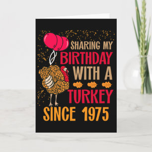 Thanksgiving Geburtstagsshirt seit November 1975 T Karte