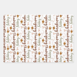 Thanksgiving Gift Wrap – Celebrate in Style Geschenkpapier Set