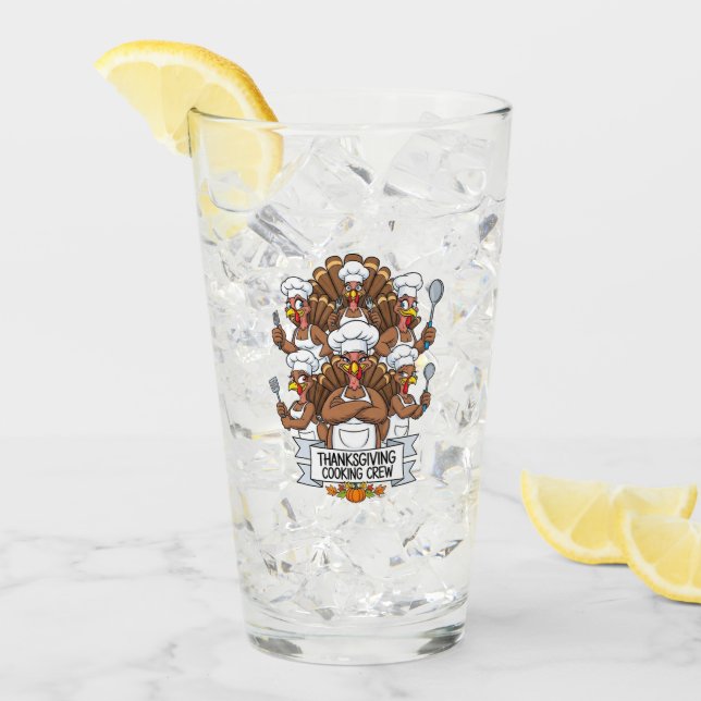 Thanksgiving Glass Cup Glas (Vorderseite Ice)