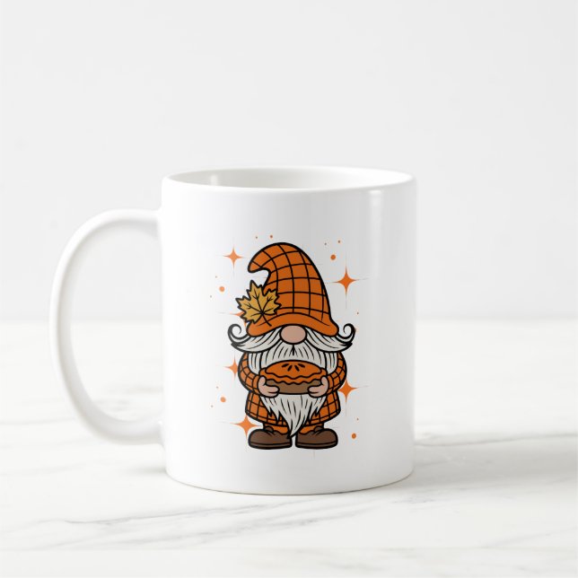 Thanksgiving Gnome With Pumpkin Pie Kaffeetasse (Links)