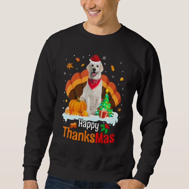 Thanksgiving Golden Retriever Happy Christmas Than Sweatshirt (Vorderseite)