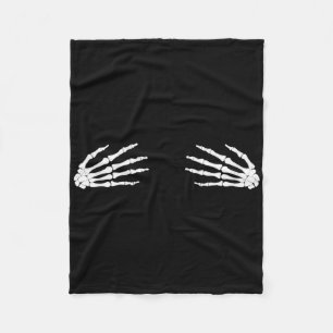 Thanksgiving Halloween Fall Scary Skeleton Skull H Fleecedecke