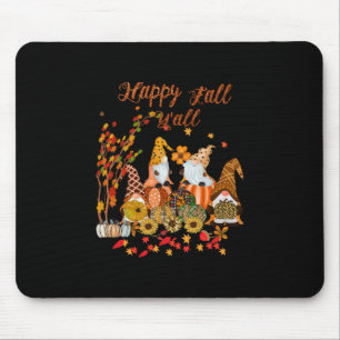 Thanksgiving Happy Fall Yall Gnome Leopard Mousepad