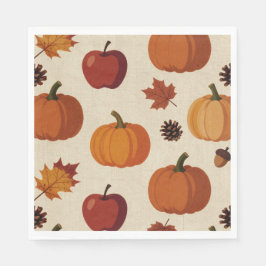 Thanksgiving Harvest Cornucopia | Baby Shower Serviette