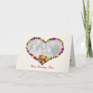 Thanksgiving Heart For Photo Feiertagskarte
