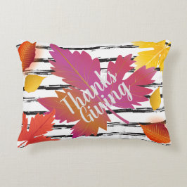 Thanksgiving Holiday Fall Maple Leaves Brush decor Dekokissen