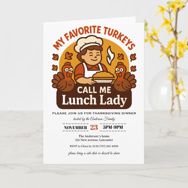 Thanksgiving Invitation Card Karte (Gelbe Blume)