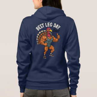 Thanksgiving Leg Day Adult Full-Zip Hoodie