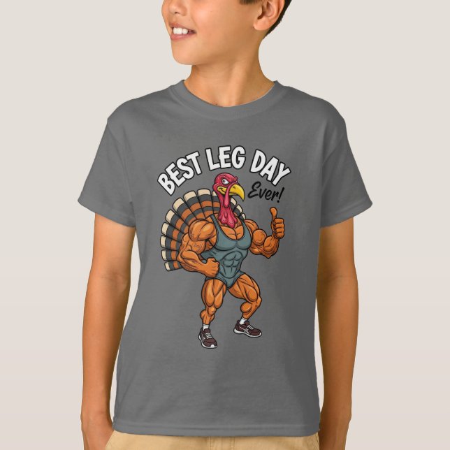 Thanksgiving Leg Day Kids T-Shirt (Vorderseite)