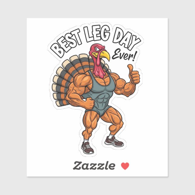 Thanksgiving Leg Day Sticker (Blatt)