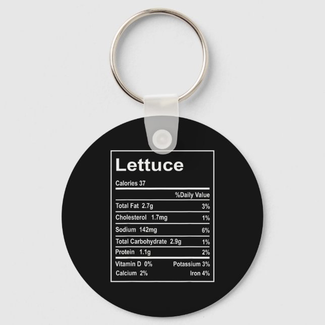 Thanksgiving Lettuce Nutrition Facts Men Women Chr Schlüsselanhänger (Vorderseite)