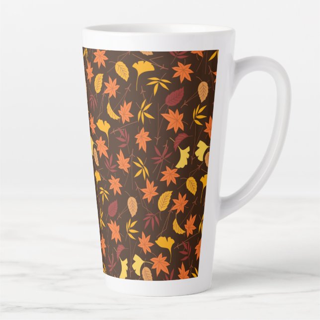 Thanksgiving Maple Fall Pattern Milchtasse (Rechts)