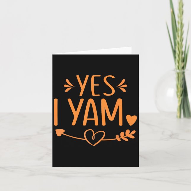 Thanksgiving Matching Couples Outfit Sweet Tato Ye Karte (Vorderseite)