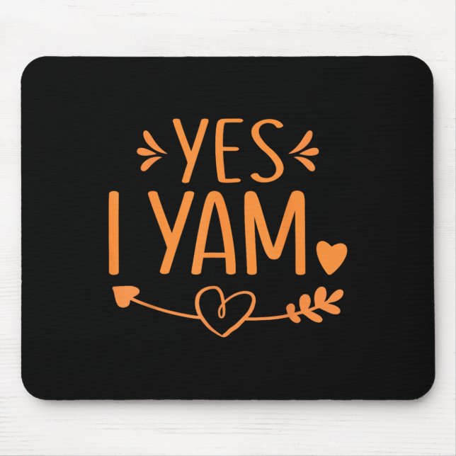Thanksgiving Matching Couples Outfit Sweet Tato Ye Mousepad (Vorne)