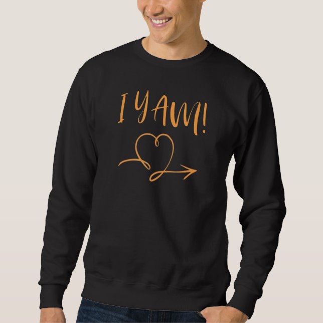 Thanksgiving Matching Couples She's My Sweet Potat Sweatshirt (Vorderseite)