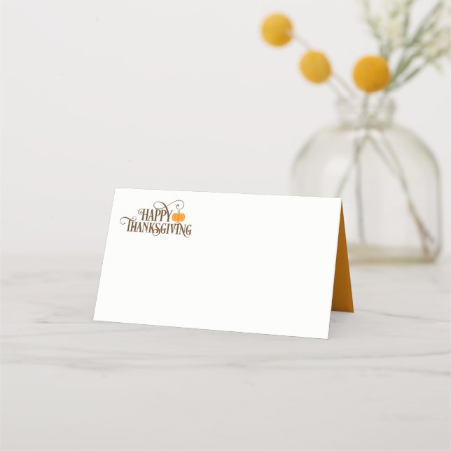 Thanksgiving Name Place Card Platzkarte (Vorderseite)