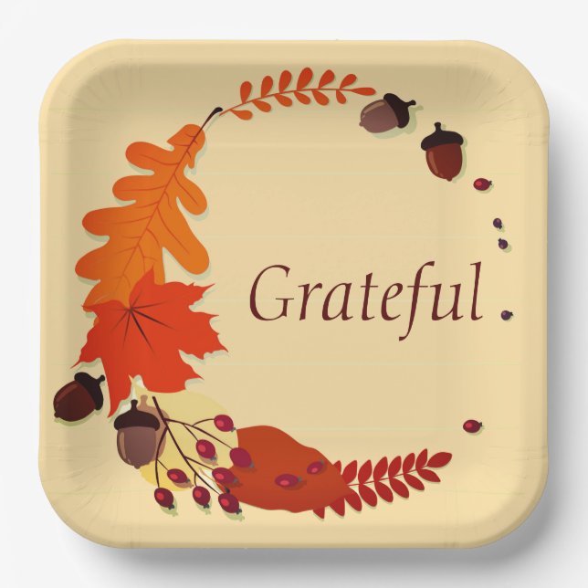 Thanksgiving paper plates pappteller (Vorderseite)