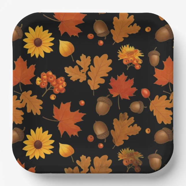 Thanksgiving-Papierteller Pappteller (Vorderseite)