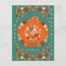 Thanksgiving Pumpkin Postkarte