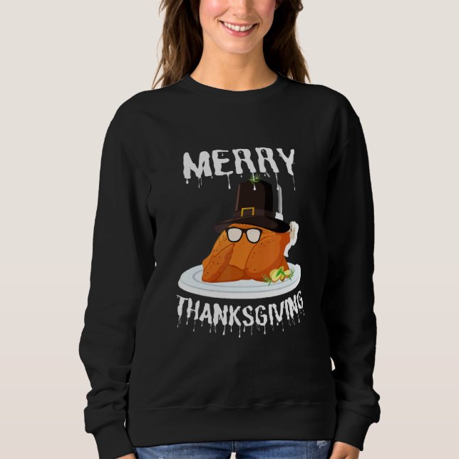 Thanksgiving Scrub Tops Merry Thanksgiving  Turkey (Vorderseite)