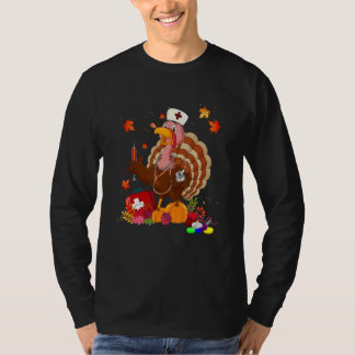 Thanksgiving Scrub Tops Women Turkey Nurse Holiday