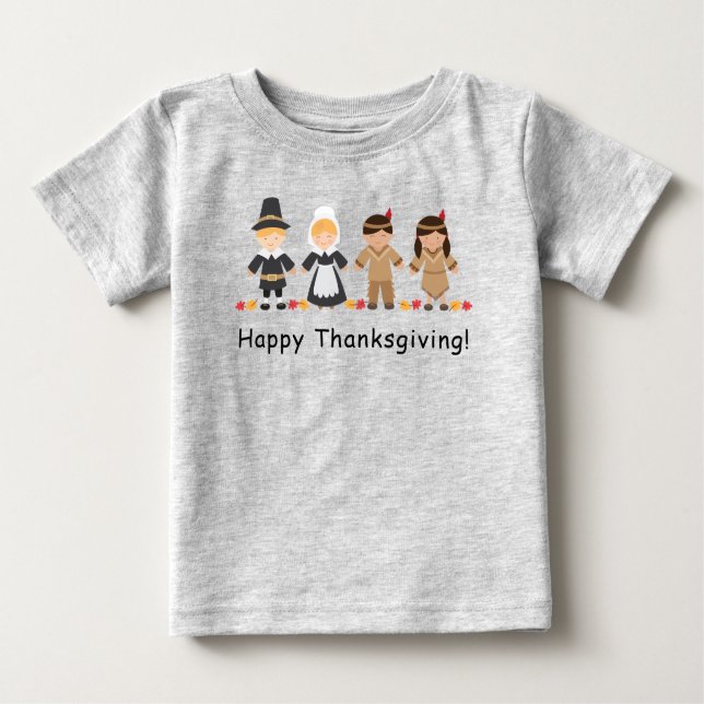 Thanksgiving Shirt for Baby - Gray (Vorderseite)