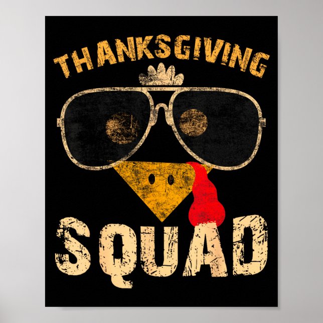 Thanksgiving Squad Turkey Day Fall Matching Women  Poster (Vorne)