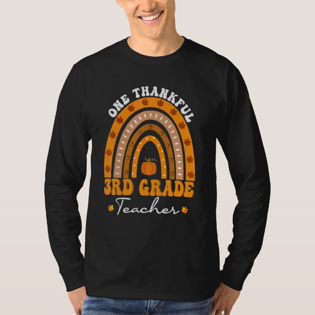 Thanksgiving Teacher  One Thankful 3rd Grade Teach T-Shirt (Vorderseite)