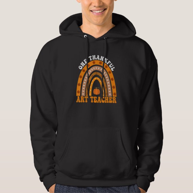 Thanksgiving Teacher One Thankful Teacher Rainbow  Hoodie (Vorderseite)