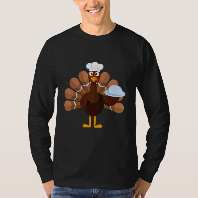 Thanksgiving   Turkey Chef T-Shirt (Vorderseite)