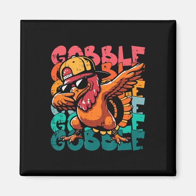 Thanksgiving Turkey Dab Gobble Funny Toddler Boys  Magnet (Vorne)