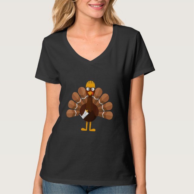 Thanksgiving   Turkey Engineer T-Shirt (Vorderseite)