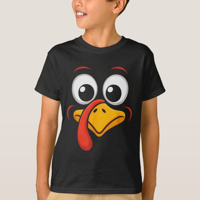 Thanksgiving Turkey Face Matching Family Costume G T-Shirt (Vorderseite)