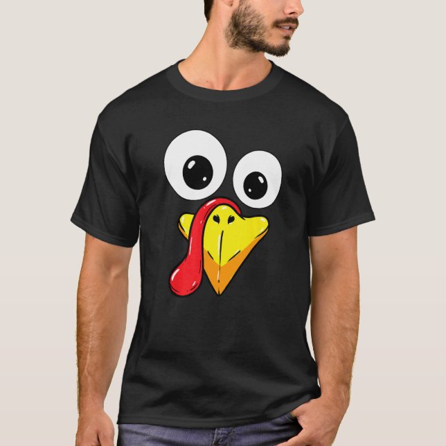 Thanksgiving Turkey Face Matching Family Costume K T-Shirt (Vorderseite)