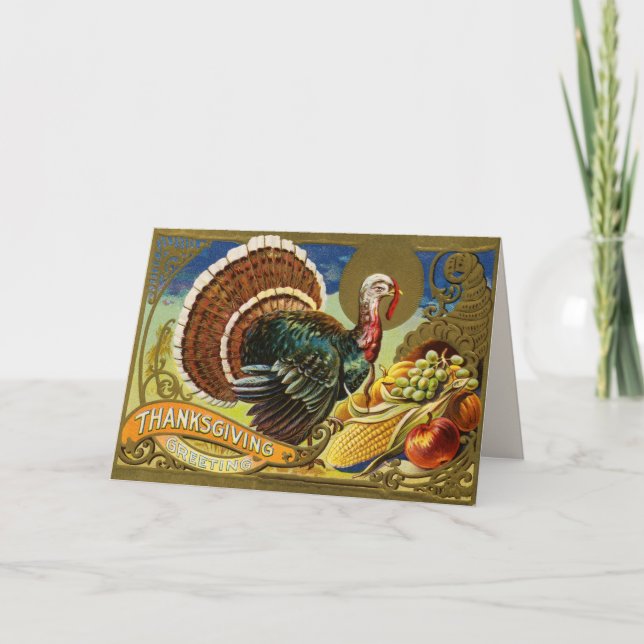 Thanksgiving Turkey Feiertagskarte (Vorderseite)