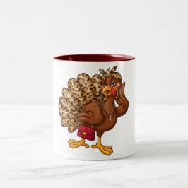 Thanksgiving Turkey Leopard Autumn Cup Coquette Zweifarbige Tasse