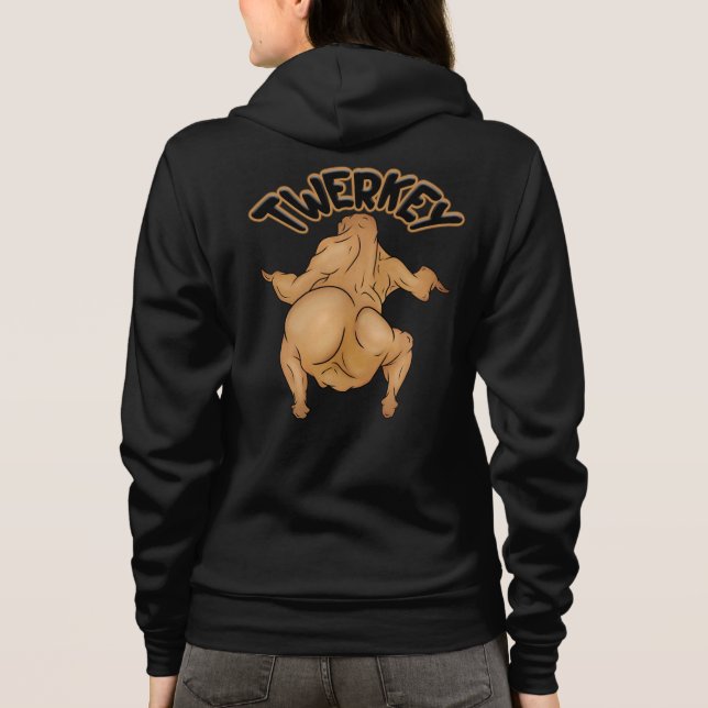 Thanksgiving Twerkey Adult Full-Zip Hoodie (Rückseite)