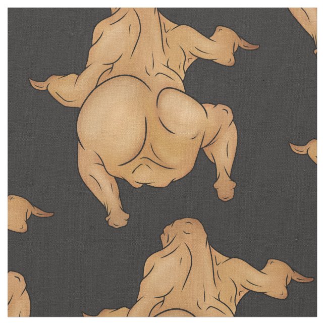 Thanksgiving Twerkey Fabric Stoff (Nahaufnahme)
